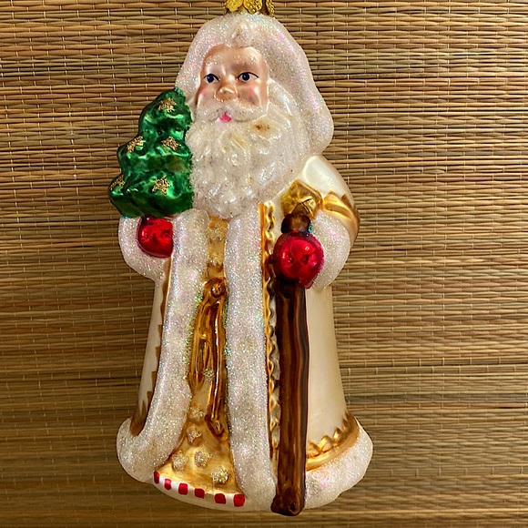 Hand Crafted Kris Kringle Glass Ornament - Picture 1 of 10